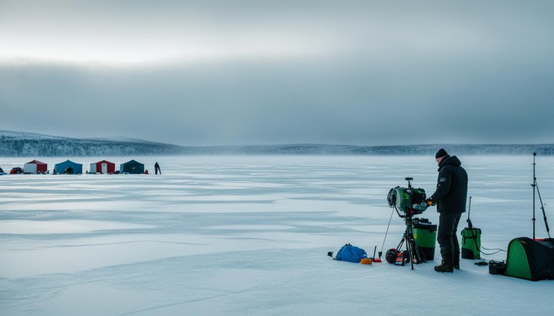 Discover ice fishing gambling game